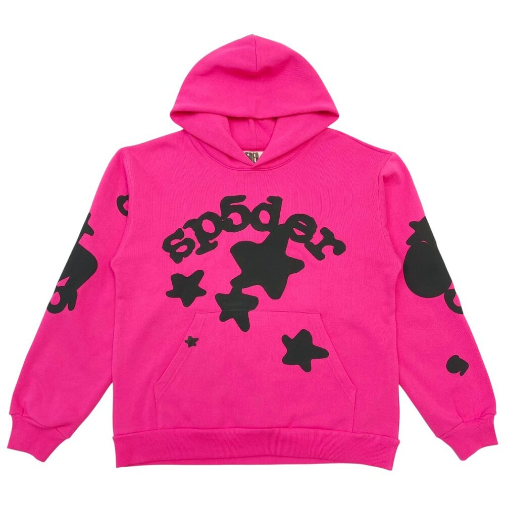 Sp5der Beluga Pullover Hoodie Pink | Spider Worldwide